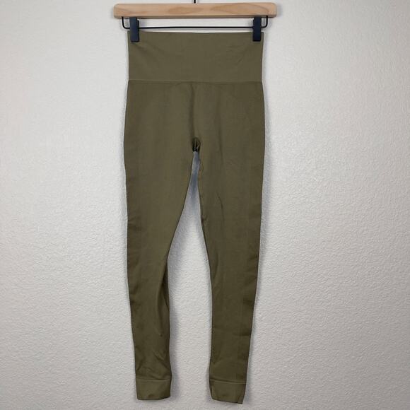 Set Active Sculptflex Seamless Leggings Green Size XS Yoga Pilates Athleisure - Picture 2 of 11